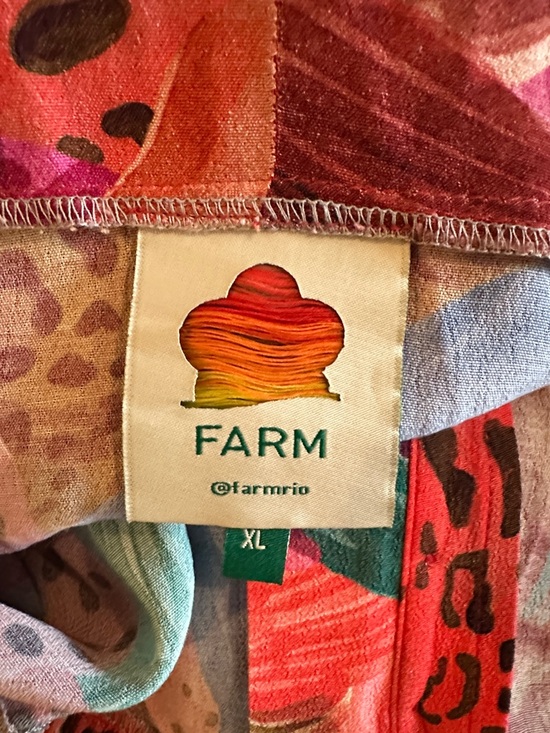 Farm Rio Multicolor V Neck Midi Dress - Size XL - Picture 4 of 12